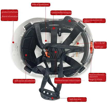 Bouw Veiligheidshelm met Bluetooth 5.0 – Geluidsdempende Oorkappen, Vizier & Zonbescherming, ABS Hardhat