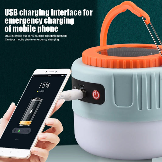 LED Noodverlichting | 300LM | Solar & USB Oplaadbaar | Waterdicht | 6 Modi & Afstandsbediening