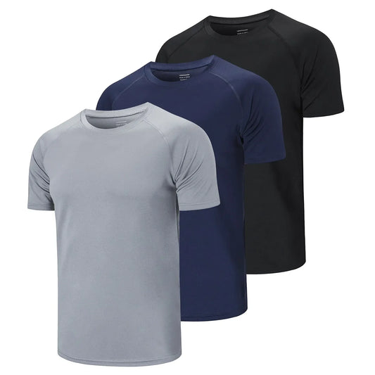 ZengVee 3-Pack Sport T-Shirts voor Heren – Ademend & Comfortabel