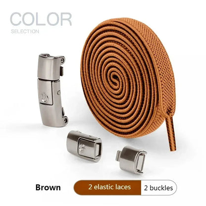8 mm elastische Schnürsenkel zum Binden – flache Schnürsenkel mit Druckknopfverschluss für Turnschuhe und Freizeitschuhe
