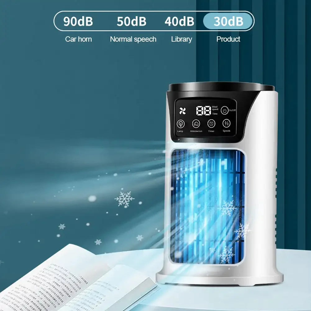 Draagbare Aircooler 18W – Multifunctionele USB Airconditioner met Ventilator en Verdampingskoeling