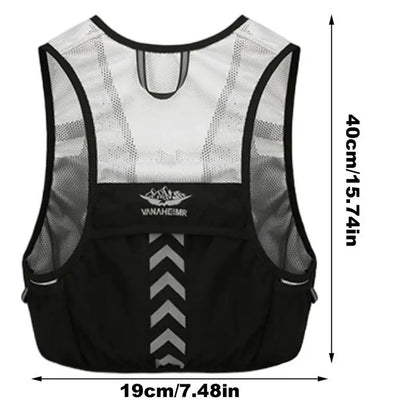 Hydration Running Vest, Reflecterend Rugzak voor Hardlopen, Fietsen en Hiken, Ademend Hydratatie Vest met Telefoonhouder en Waterdichte Stoffen