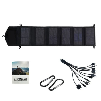 6-voudig 800W Opvouwbaar Zonnepaneel | 20W/h Draagbare Monokristallijne Solar Charger met USB 5V DC