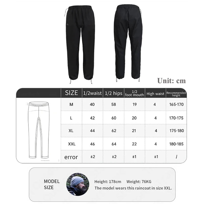 Waterdichte Regenbroek – Ultralichte Ademende Winddichte Outdoor Hiking & Camping Broek