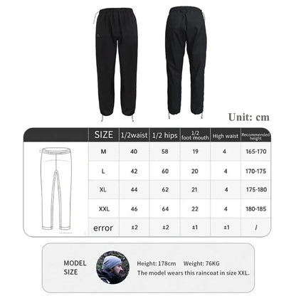 Waterdichte Regenbroek – Ultralichte Ademende Winddichte Outdoor Hiking & Camping Broek