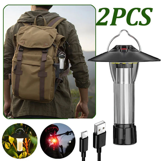 2200mAh Campinglamp met Magnetische Basis | 5 Verlichtingsmodi LED Zaklamp en Noodlamp, Vergelijkbaar met Blackdog Goal Zero Lantern