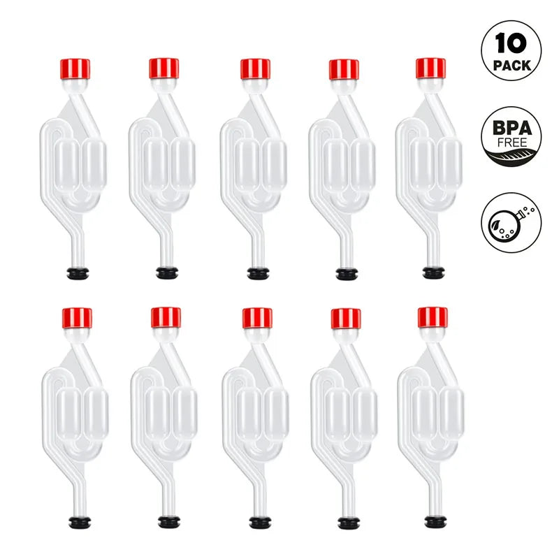3-delige S-vormige waterslot set – Luchtsloten voor fermentatie – Geschikt voor wijn, bier & kombucha
