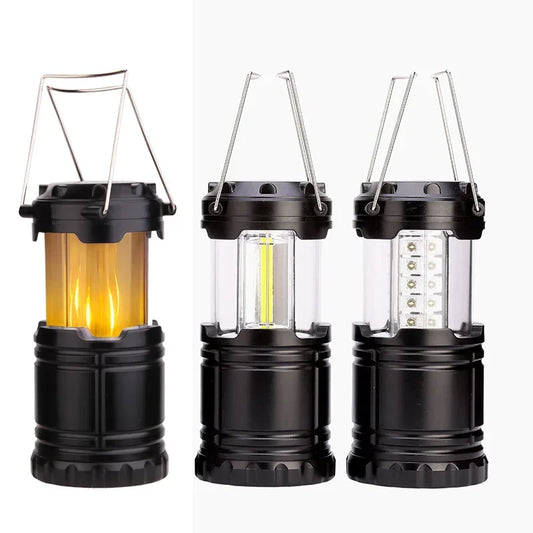 Mini 3COB Tent Lamp – Draagbare LED Lantaarn, Telescopische Campinglamp, Waterdicht, Werkt op 3AAA Batterijen