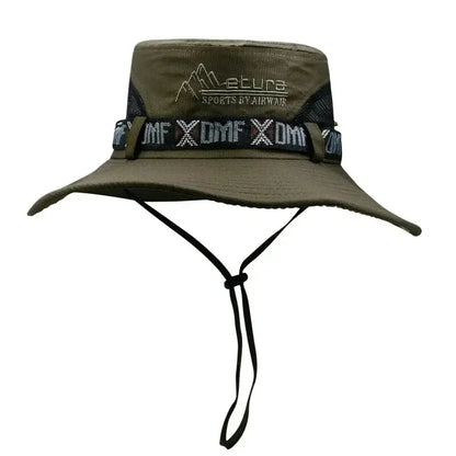 Zomer Bucket Hat voor Heren – UV-beschermende Outdoor Hoed met Brede Rand voor Hiking, Vissen & Strand