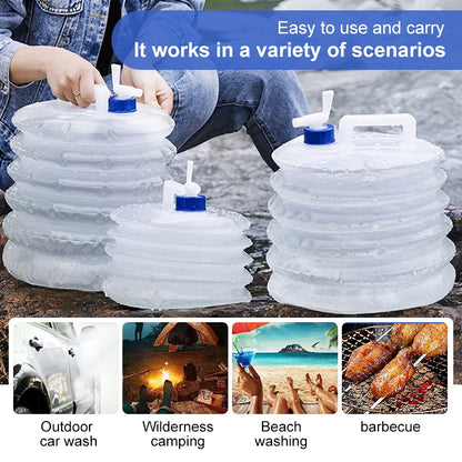 Vouwbare Wateropslag Fles 5L-15L – Draagbare Opvouwbare Fles, Water- en Sapdispenser voor Kamperen & Outdoor Activiteiten