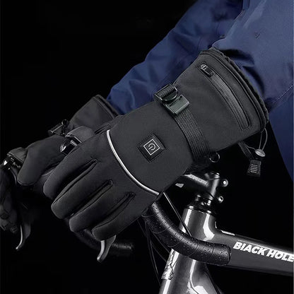 Verwarmde Motorhandschoenen - Winterwaterdichte Handschoenen voor Motor, Ski en Sneeuwscooter met Touchscreen en Herlaadbare Verwarming