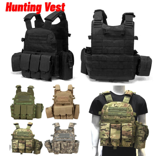 Tactisch Nylon Vest met MOLLE – Militair Combat Vest voor Airsoft, Jacht & Outdoor Training