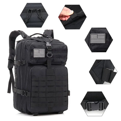 50L Taktischer Rucksack – Outdoor 3P Molle Rucksack für Reisen, Trekking, Jagd und Schulgebrauch