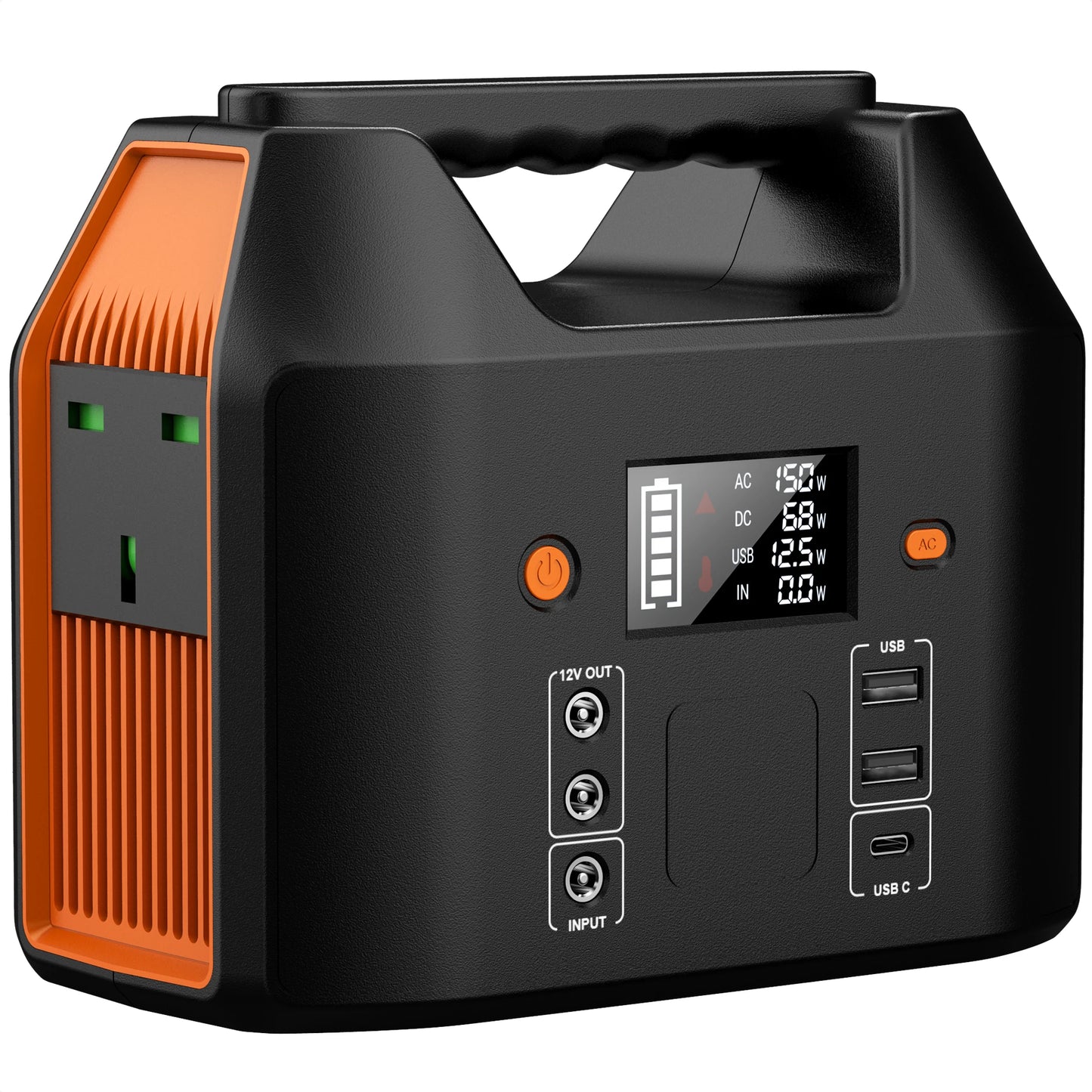Draagbare Powerstation 300W/150W – LiFePO4 Solar Generator met AC/DC/USB/USB-C, 80000mAh voor Camping, CPAP & RV