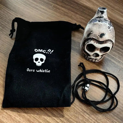 Authentiek Aztec Death Whistle, Luide Spookachtige Mensachtige Schreeuwen, Skulls en Donder Echoes, Perfect voor Camping en Noodsituaties