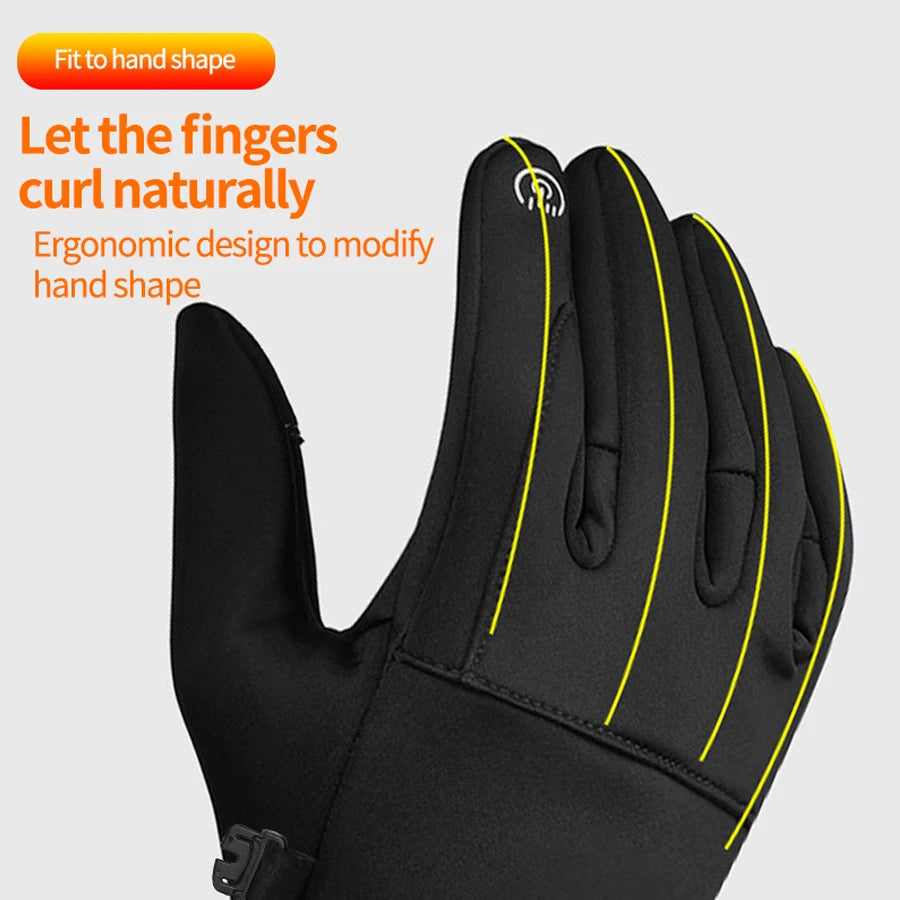 Winter Motorhandschoenen met Touchscreen – Waterdichte Fietshandschoenen voor E-bike & Outdoor Ritten