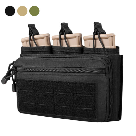 Tactical Triple Magazine Pouch – 5.56mm &amp; 7.62mm Open Top MOLLE Pouch for Airsoft and Hunting