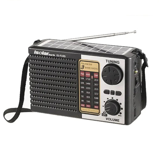 Draagbare Bluetooth Speaker met LED Zaklamp en Full Band Radio – AM/FM/SW, Solar Opladen, Noodradio met MP3 Speler en Bluetooth 5.0
