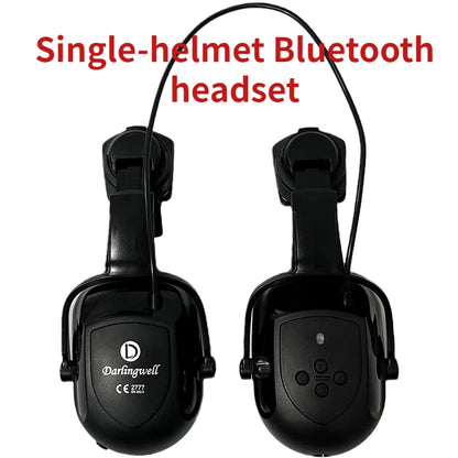 Bouw Veiligheidshelm met Bluetooth 5.0 – Geluidsdempende Oorkappen, Vizier & Zonbescherming, ABS Hardhat