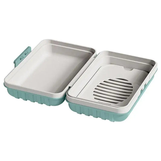 Nieuwe Badkamer Zeepbak - Rechthoekige Zeep Houder voor Douche, Reis en Keuken - Zeepdoos Dispenser en Zeep Rek