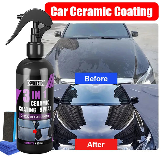 3-in-1 Nano-Keramik-Beschichtungsspray – Hydrophobe Schutzbeschichtung für Autos