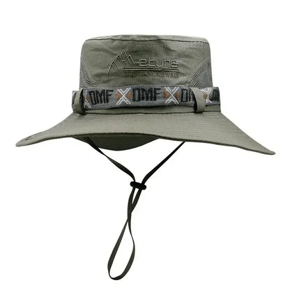 Zomer Bucket Hat voor Heren – UV-beschermende Outdoor Hoed met Brede Rand voor Hiking, Vissen & Strand