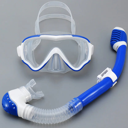 Kids Duikmasker en Snorkel Set | Zwembril met Gehard Glas, Panoramisch Zicht & Dry Top