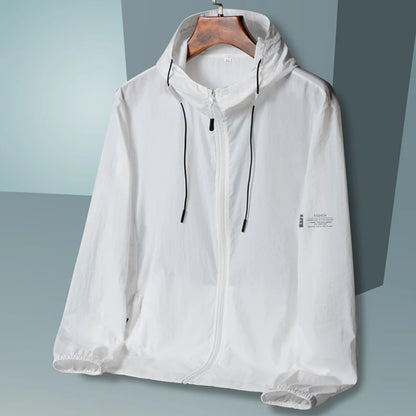 Zomer Jas met Capuchon – Sneldrogende Windbreaker voor Heren met UV-bescherming, Geschikt voor Vissen en Jagen