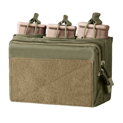 Tactical Triple Magazine Pouch – 5.56mm &amp; 7.62mm Open Top MOLLE Pouch for Airsoft and Hunting