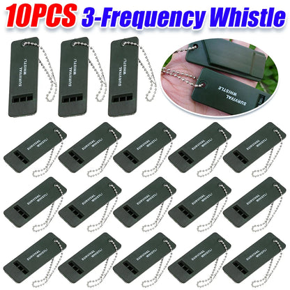 10-1PC 3-Frequency Emergency Whistle – Portable Safety Whistle for Hiking, Camping and Mountaineering