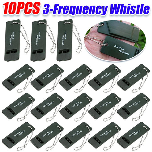 10-1PC 3-Frequency Emergency Whistle – Portable Safety Whistle for Hiking, Camping and Mountaineering