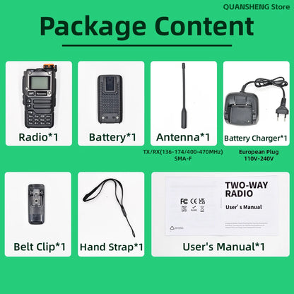 UV-K5(8) Walkie Talkie – AM/FM-Langstrecken-Kommunikations-Zwei-Wege-Radio, tragbarer Amateurfunk-Transceiver
