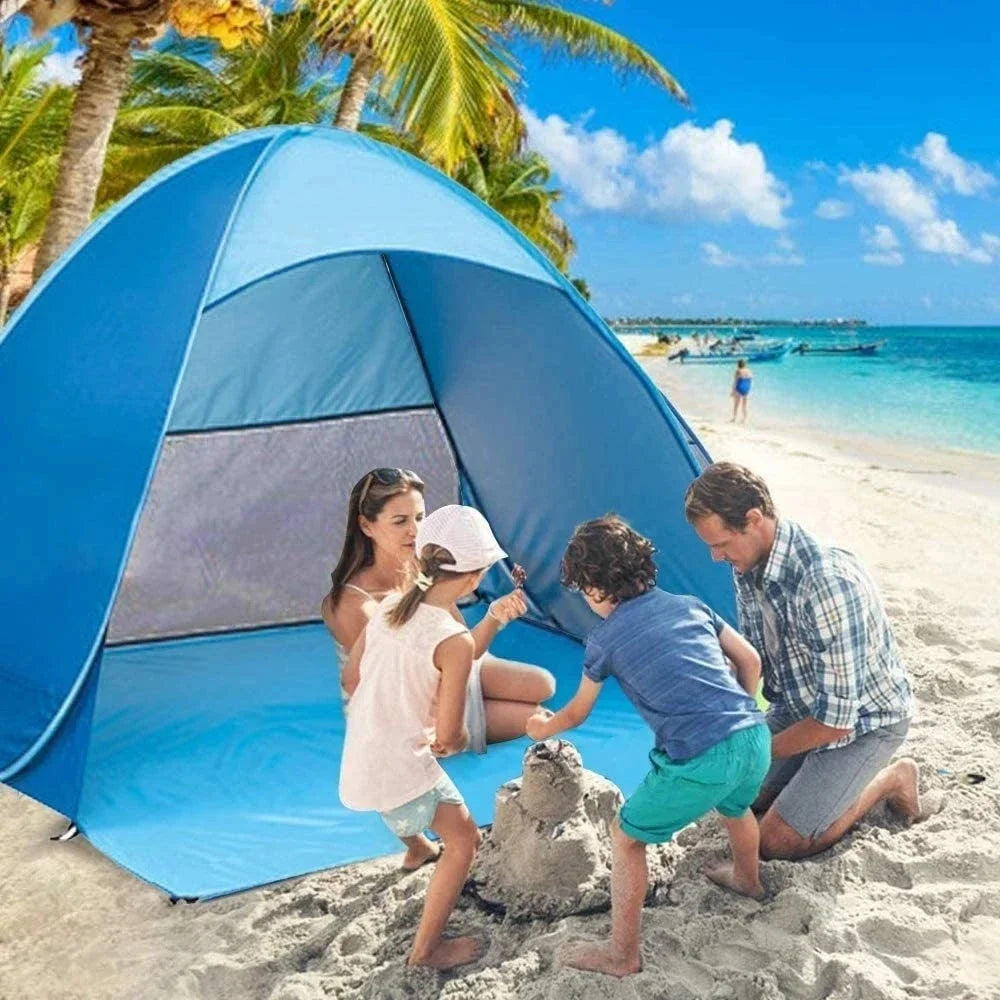 Snelle Automatische Strandtent – Draagbare UPF50+ Zonnescherm Tent voor Camping, Vissen & Outdoor