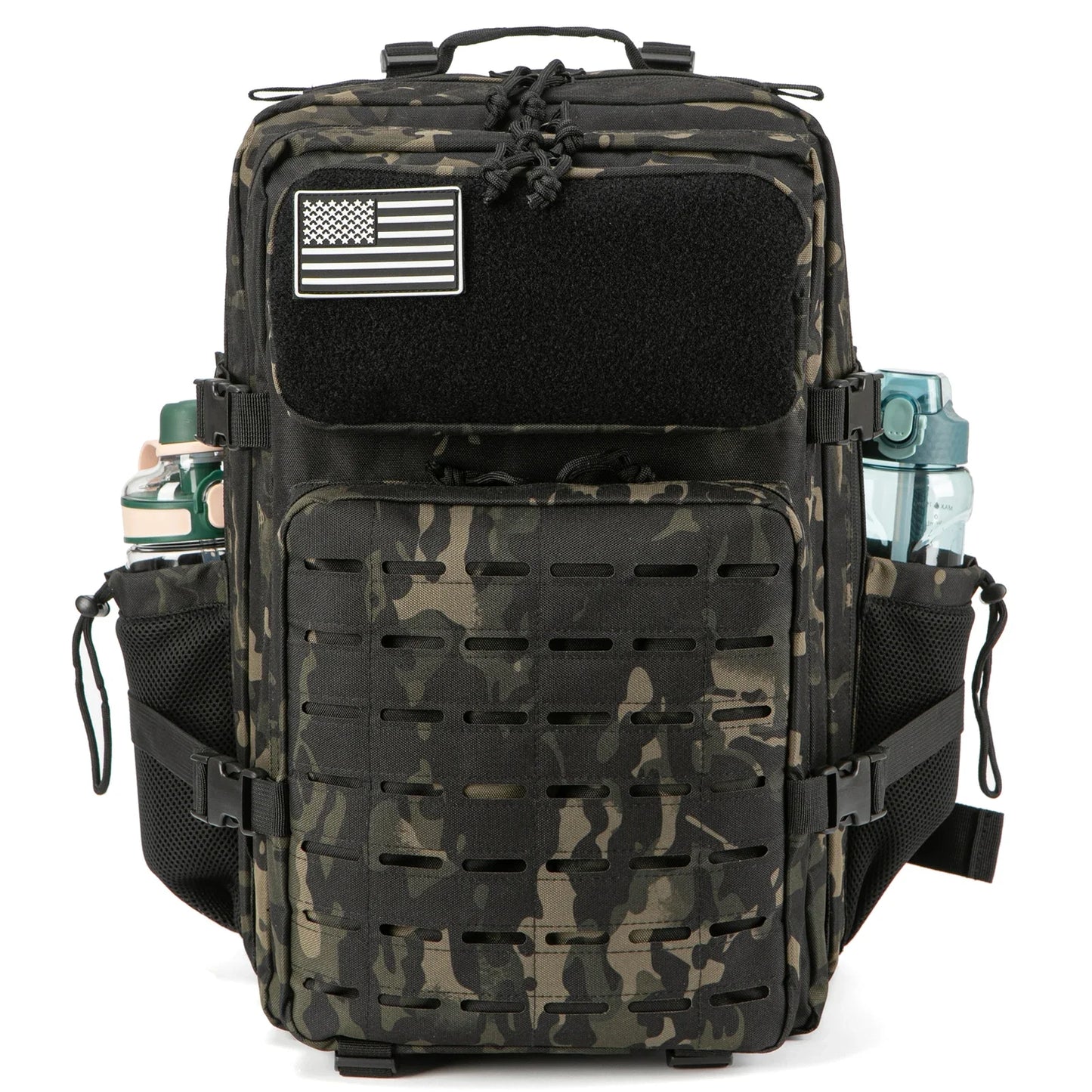 25L/45L Tactische Rugzak met Laser Cut MOLLE – Outdoor & Gym Rugtas met Bekerhouders voor Heren & Dames