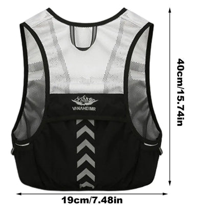 Hydration Running Vest, Reflecterend Rugzak voor Hardlopen, Fietsen en Hiken, Ademend Hydratatie Vest met Telefoonhouder en Waterdichte Stoffen