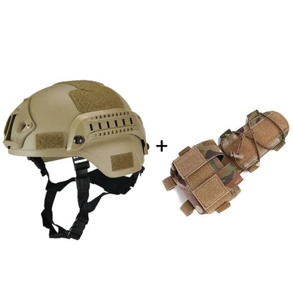 MICH2000 Airsoft MH Tactical Helm – Militärhelm mit Batterietasche für Airsoft, Jagd und Sicherheit