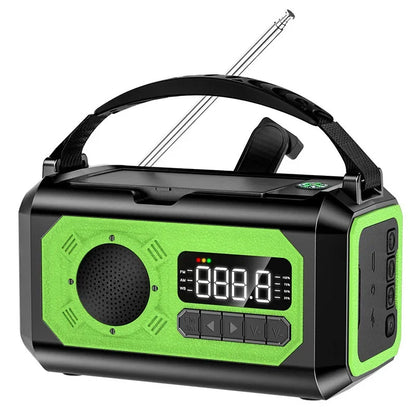 12000mAh AM/FM/NOAA Weerradio | Draagbare Zonne- & Handcrank Noodradio met Leeslamp voor Outdoor Camping