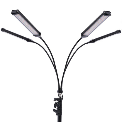 Professionele LED Kweeklamp – Full Spectrum Groeilamp met 4 Koppen & Statief