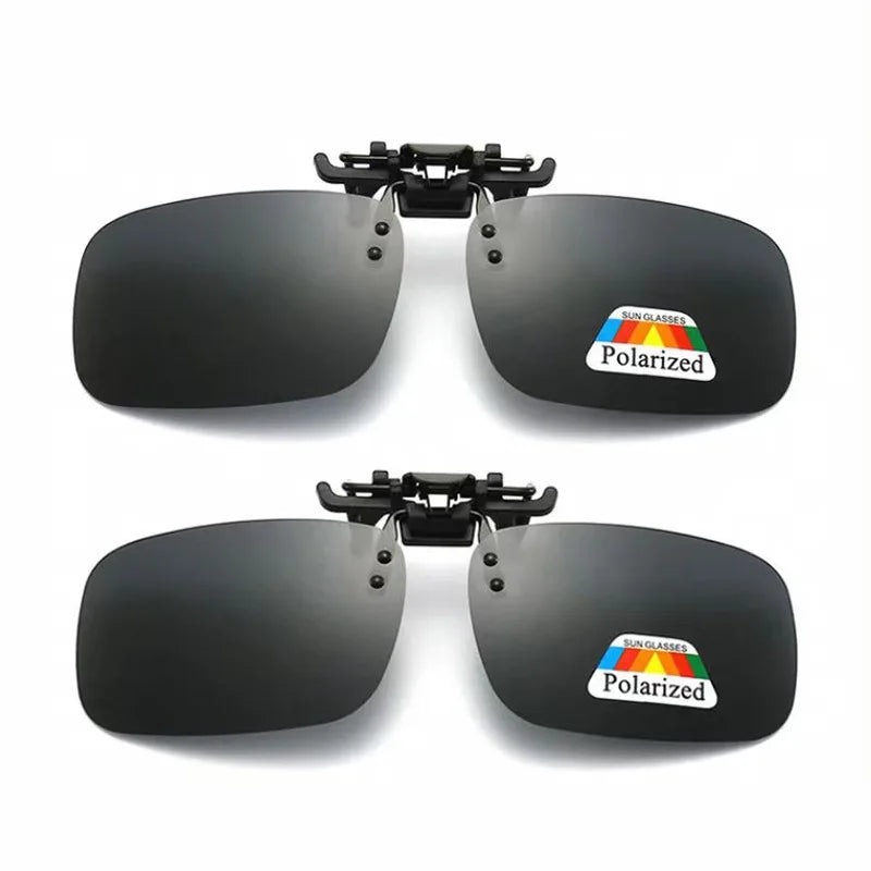 Polarized Clip Zonnebril Set – 2 Stuks Myopie Clip-on Zonnebril voor Rijden, Vissen & Nachtzicht