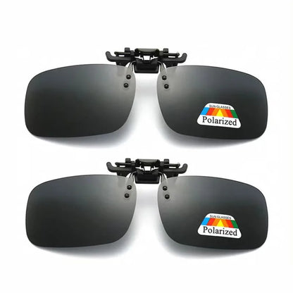 Polarized Clip Zonnebril Set – 2 Stuks Myopie Clip-on Zonnebril voor Rijden, Vissen & Nachtzicht