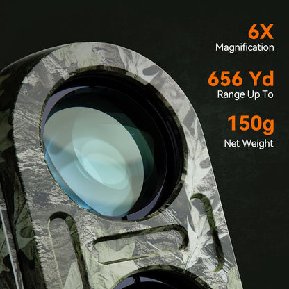 656YD Laser-Entfernungsmesser – Jagd-Entfernungsmesser mit Regen- und Nebelmodus, BOW-Modus und automatischer Höhenmessung