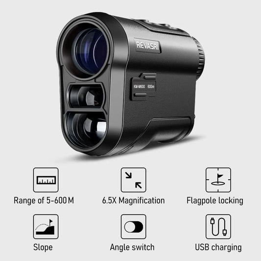 600M Golf Laser Afstandmeter met Hellingscompensatie en Vlagpolen Vergrendeling - USB Oplaadbaar voor Golf