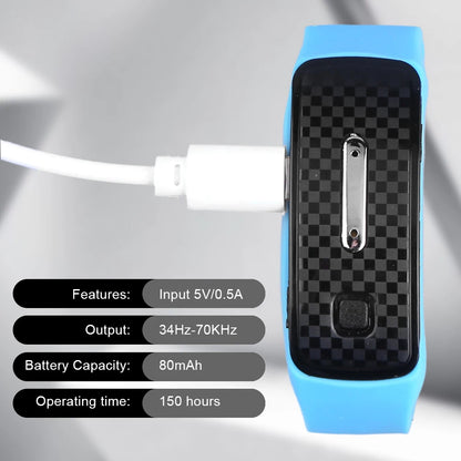 Ultrasonic Mosquito Repellent Polsband, Anti-Muggen Insectenband voor Binnen en Buiten, Veilig voor Kinderen en Volwassenen