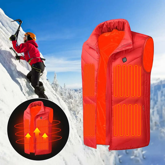 Waschbare, elektrisch beheizte Weste mit USB – Graphen-Heizjacke für Männer und Frauen – Outdoor und täglicher Gebrauch