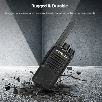 RT668 Walkie Talkie (2 Stück) – PMR 446/FRS 462 MHz, tragbares Funkgerät für Hotels, Cafés und Teamkommunikation