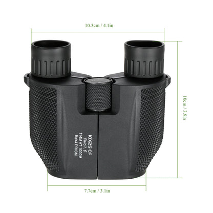 10x25 Compacte Verrekijker – Krachtige Outdoor Telescoop voor Vogelspotten, Concerten en Reizen