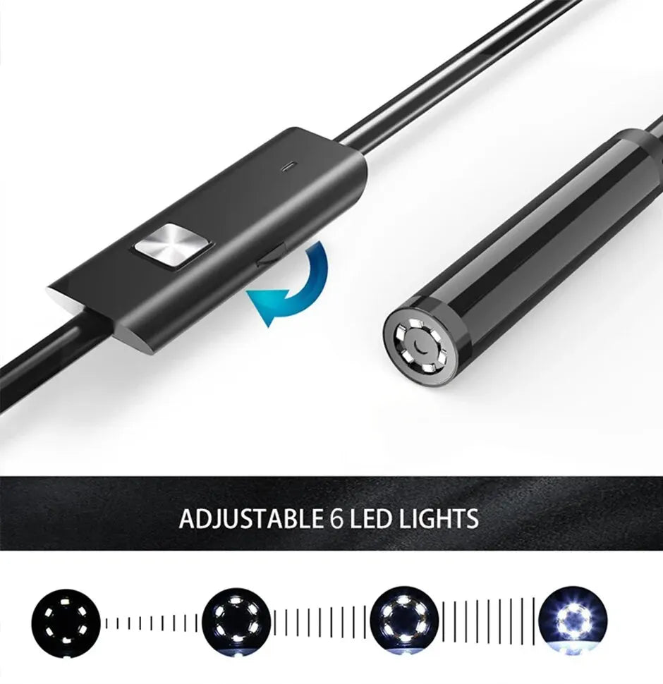 7.0MM Type-C Endoscoop Camera – IP67 Waterdicht – USB Android Flexibele Inspectiecamera met 6 LEDs