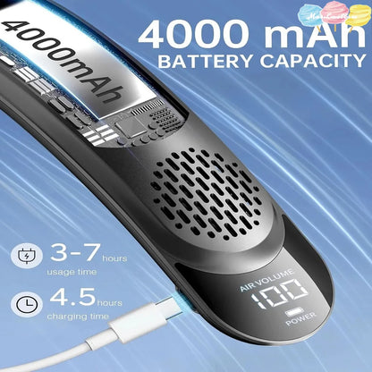 Draagbare Mini Nekventilator | 4000mAh Oplaadbare Bladloze Airconditioner | Stil & Draagbaar voor Zomer
