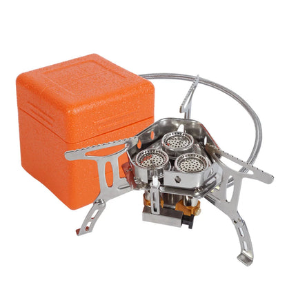 3-Koppige Gasbrander – Draagbare Vouwbare Campingkachel 5800W, Outdoor Hiking & BBQ