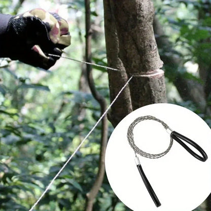 1PC Draagbare RVS Draadzaag met Vingerhandvat – Pocket Handzaag voor Kamperen, Hiking en Overleving